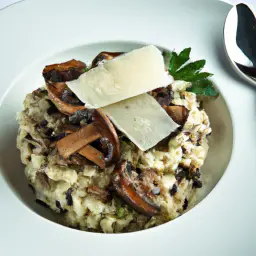 Teaser Image: Steinpilz-Risotto mit Parmesan und Trüffelöl